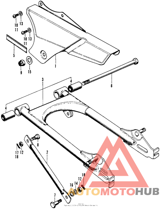 Swingarm + chain case