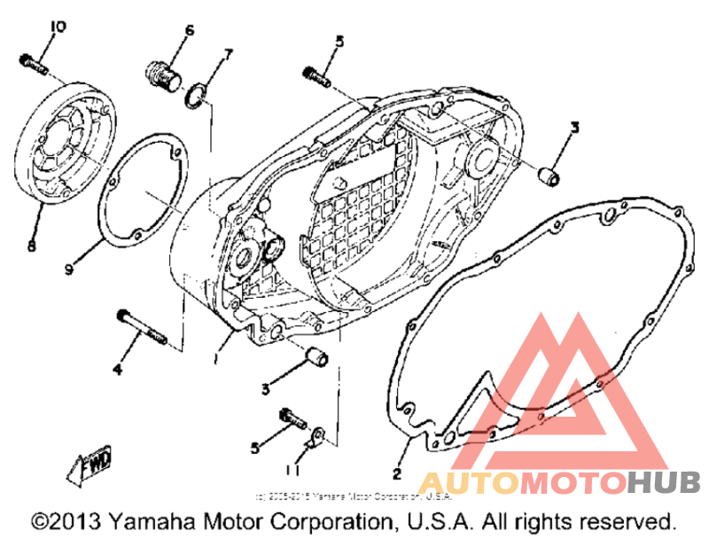 Crankcase cover right