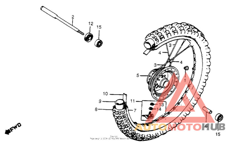 Front wheel 82-83
