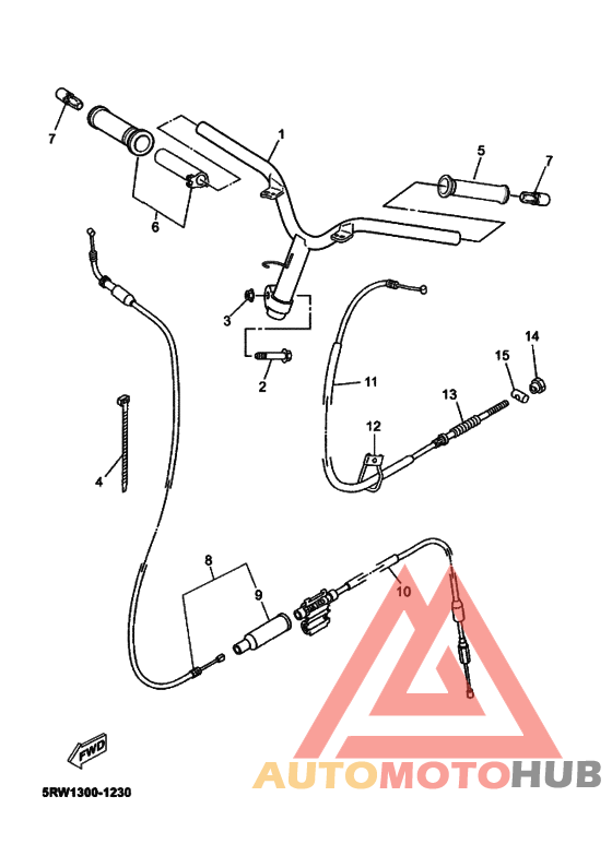 Steering handle & cable