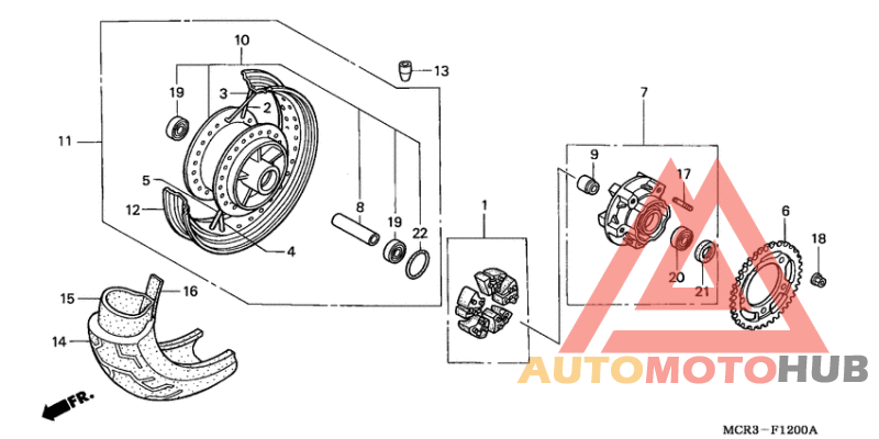 Rear wheel complete assy