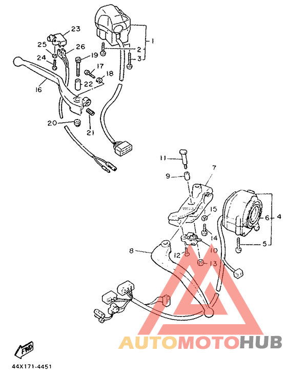 Handle switch. lever