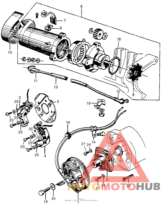 Starting motor + points