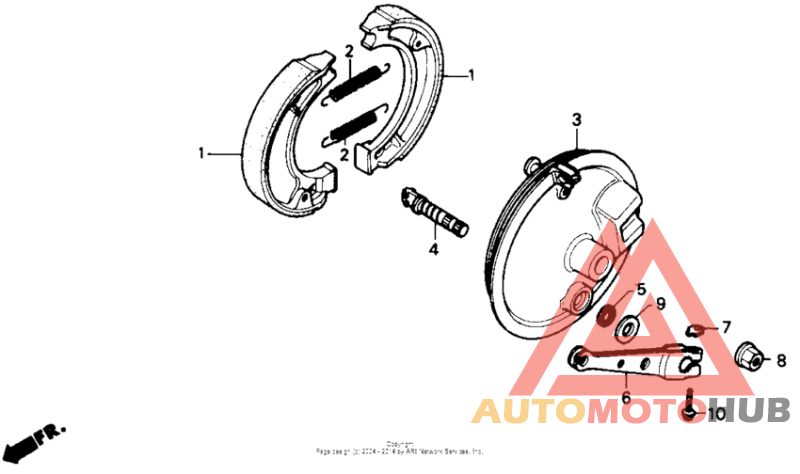 Front brake panel 85