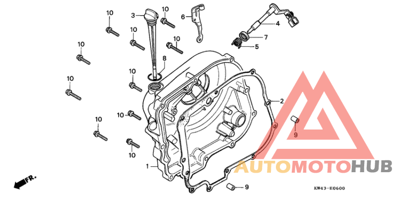 Крышка картера правая