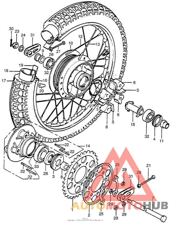 Rear wheel + driven sprocket