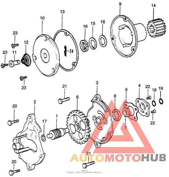 Oil filter rotor + oil pump
