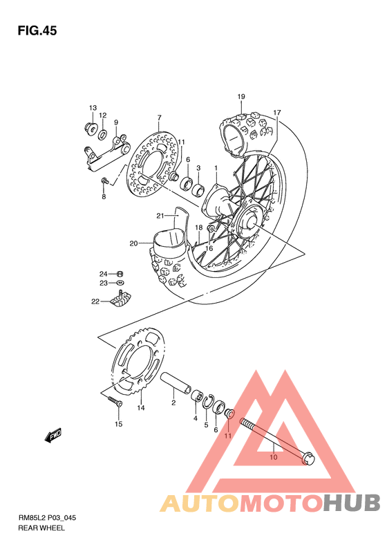 Rear wheel complete assy
