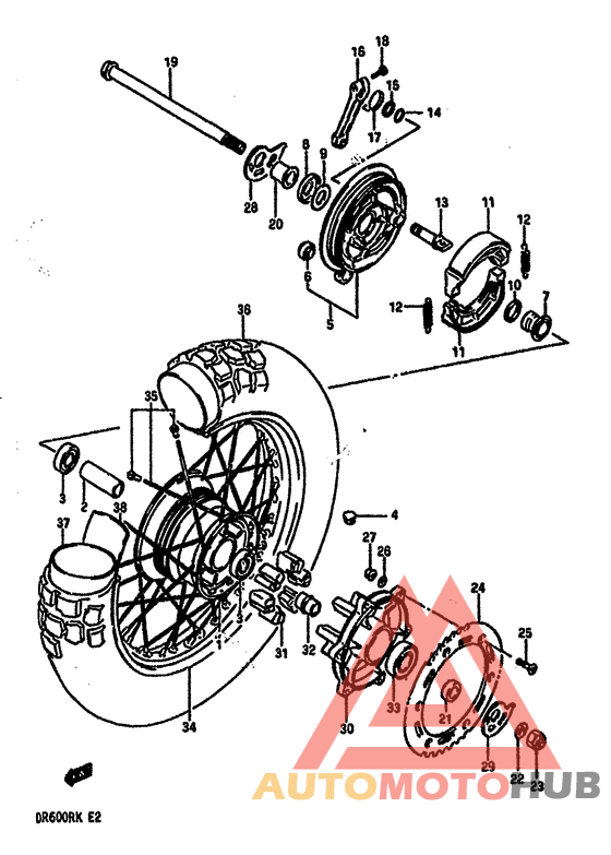 Rear wheel complete assy