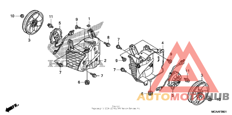 Cooling fan (gl1800'06-)