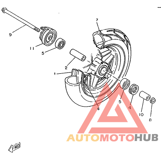Переднее колесо