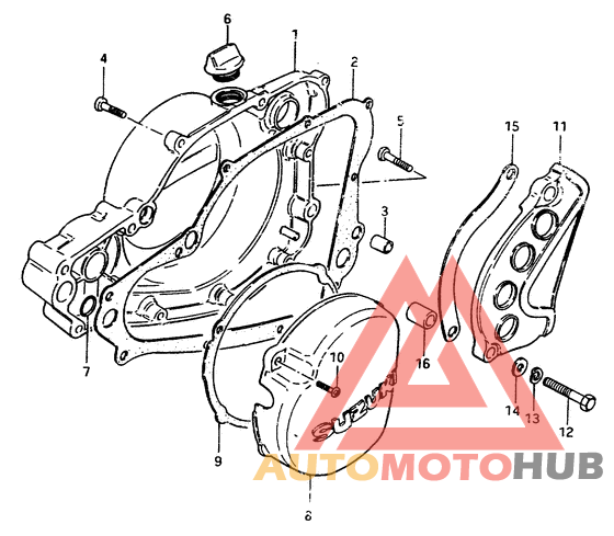 Crankcase cover ass`y  (v