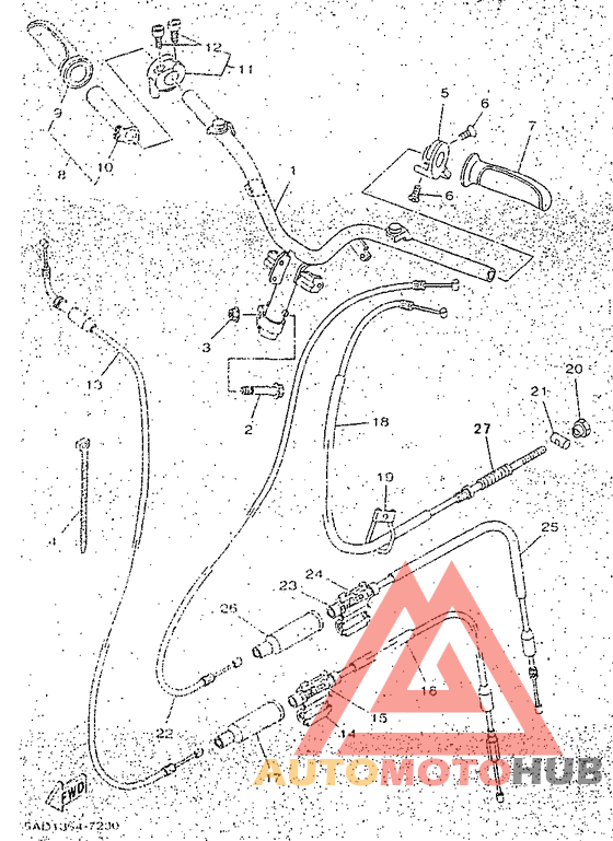 Steering handle. cable