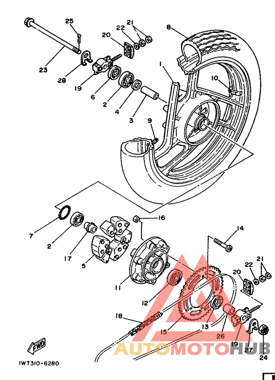 Переднее колесо