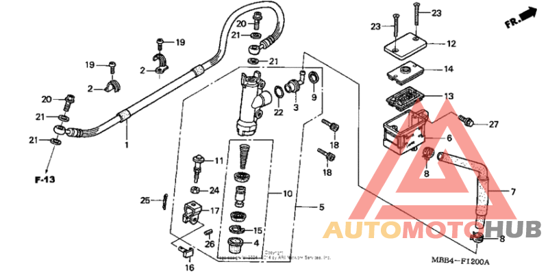 Rear brake master + cylinder