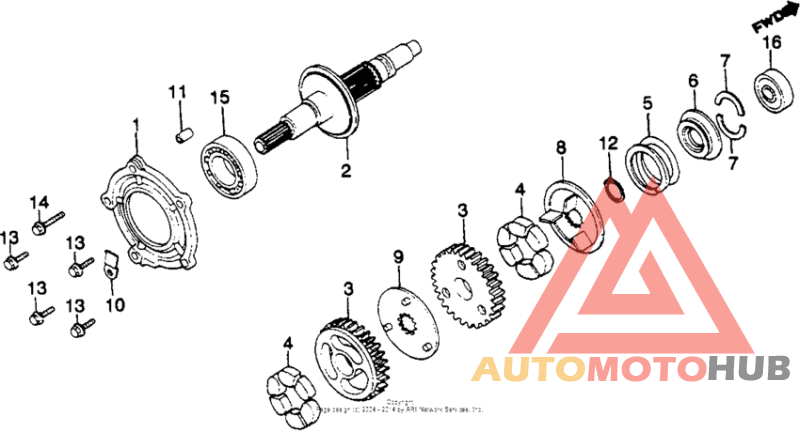 Alternator shaft