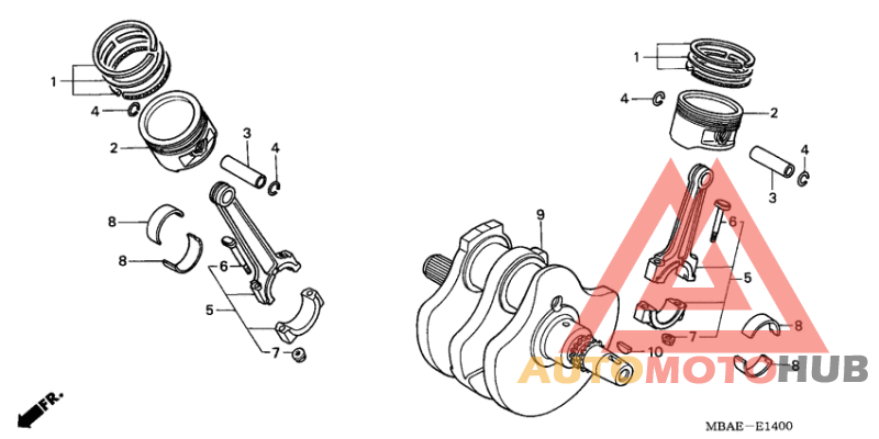 Crankshaft/piston