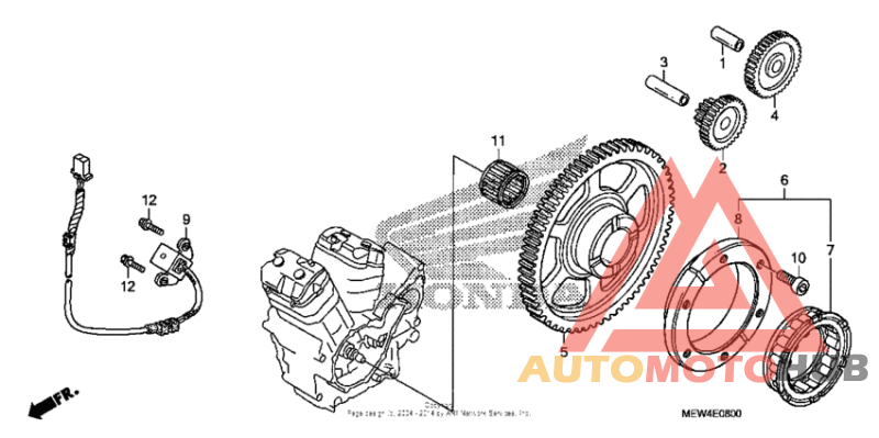 Pulse generator + starting clutch
