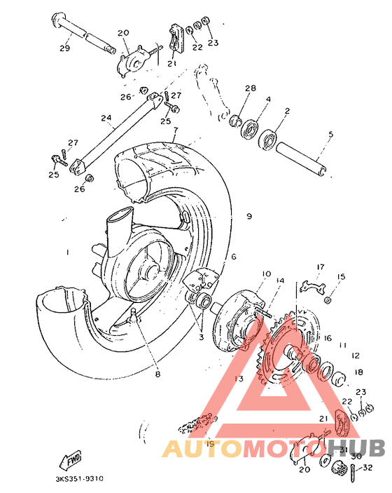 Переднее колесо