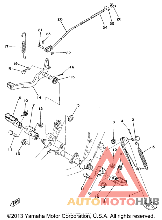 Stand - footrest - brake pedal