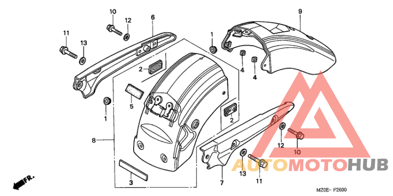 Rear fender/grab rail