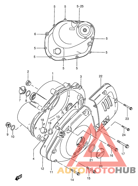 Crankcase cover ass`y  (v