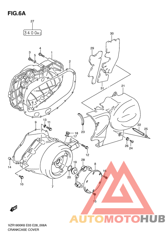 Crankcase cover ass`y  (v