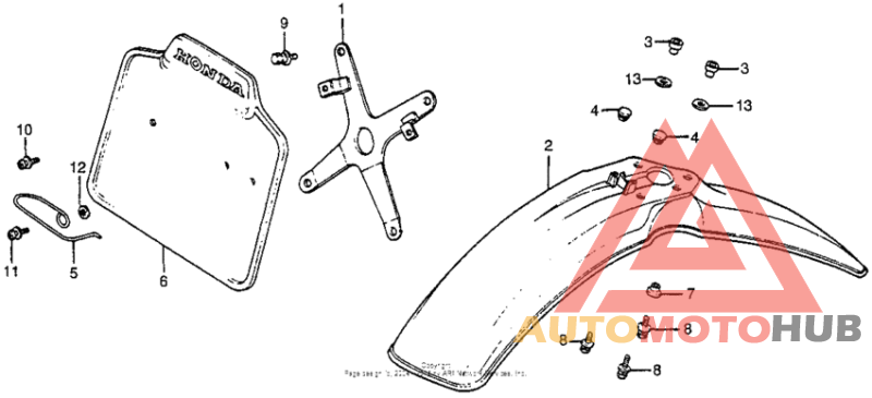 Front fender + front numberplate 81
