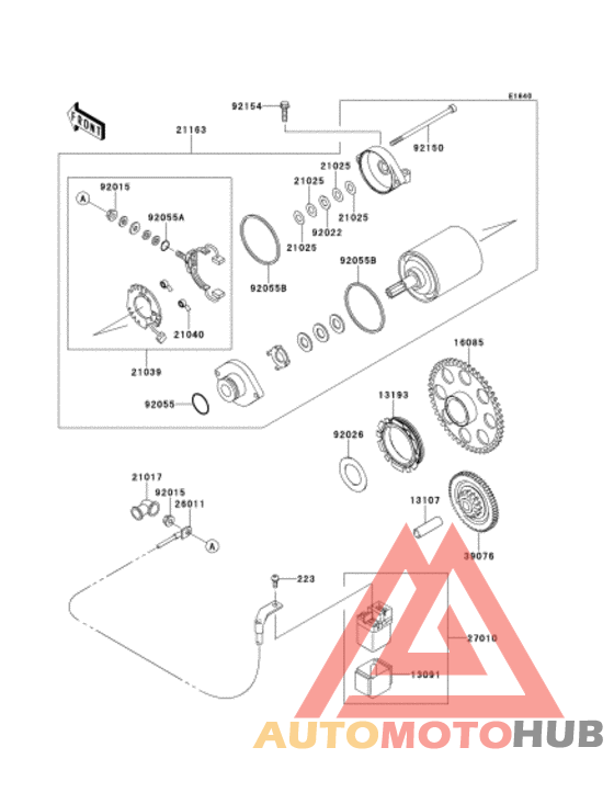 Starter motor/starter clutch