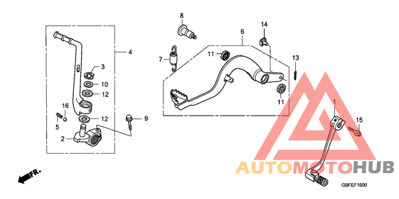 Brake pedal assy