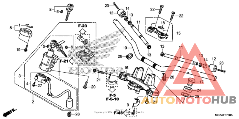 Handlebar + top bridge