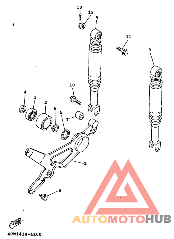Brazo trasero . suspension