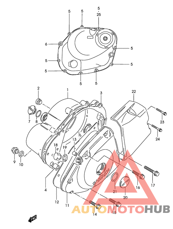 Crankcase cover ass`y  (v