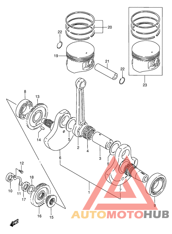 Вал коленчатый