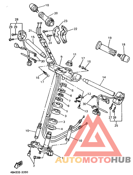 Steering handle. cable