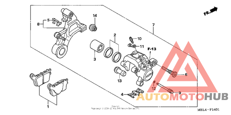 Задний торнозной суппорт 2