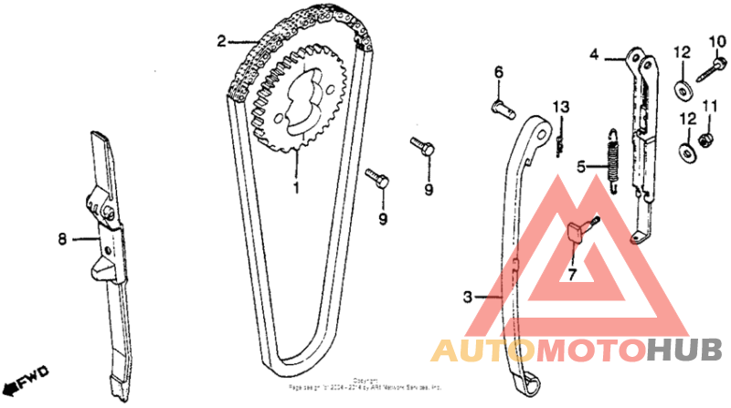 Cam chain + tensioner