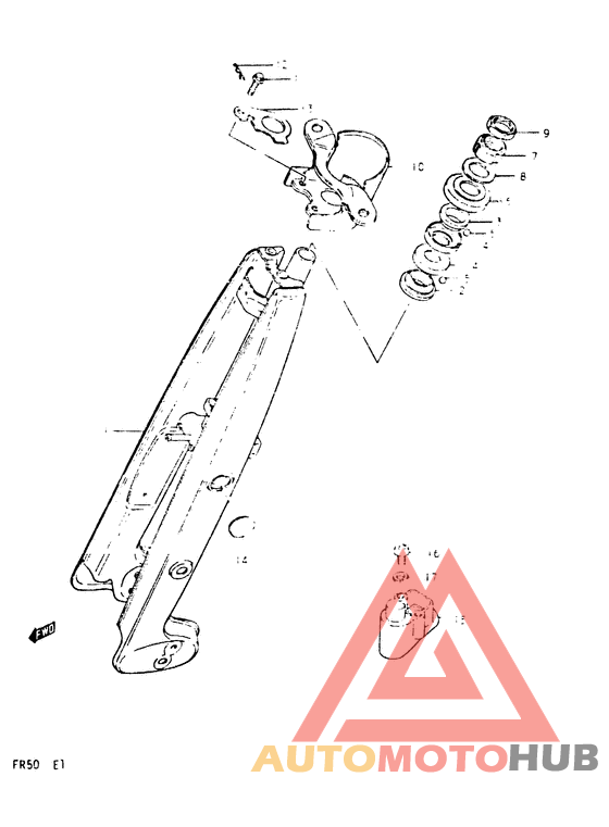 Вилка передней оси