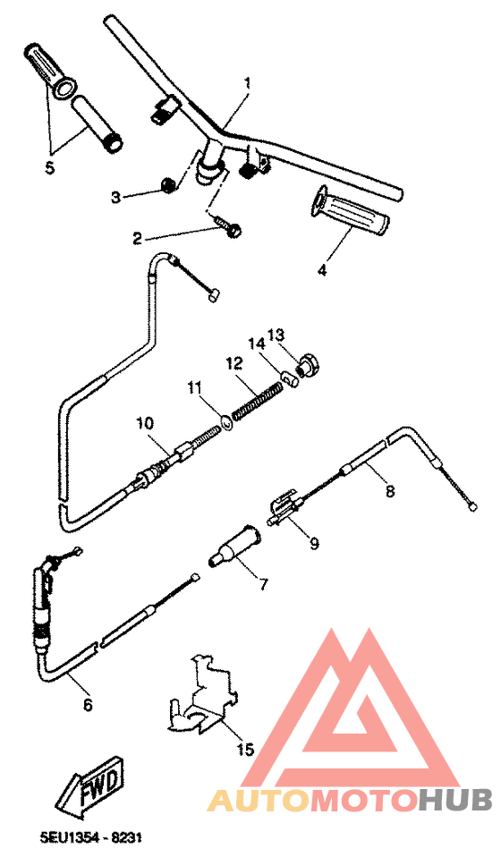 Steering handle. cable