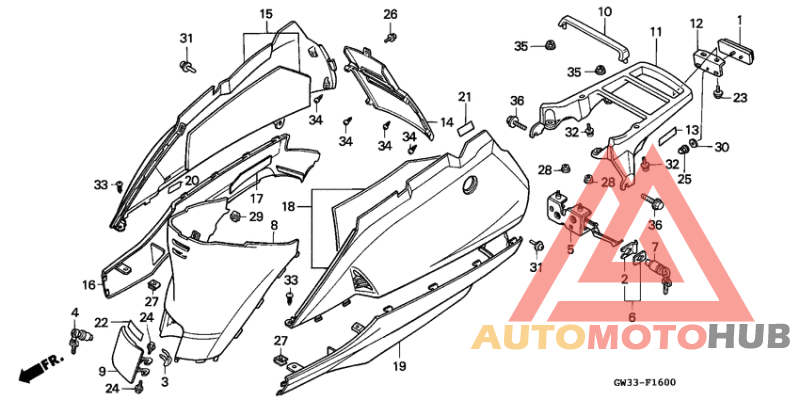Body cover/rear carrier