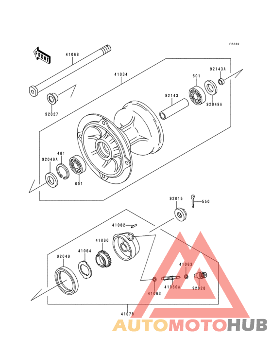 Front hub(kdx125-b3)