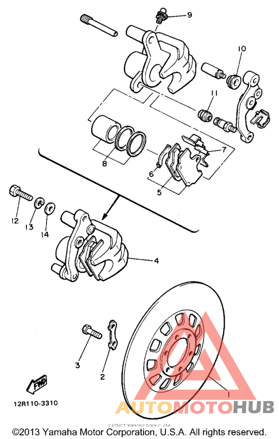 Front brake-caliper