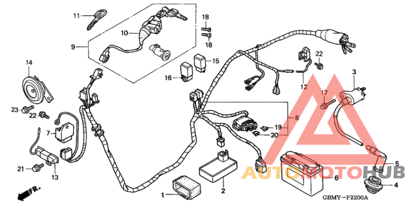 Wire harness/ ignition coil/battery