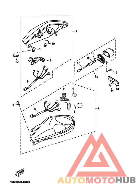 Taillight unit ass`y
