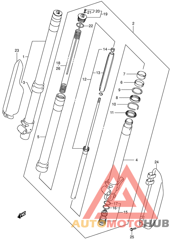 Демпфер передней вилки