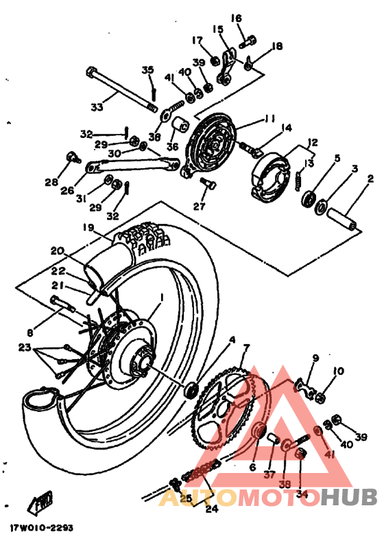 Rear wheel complete assy
