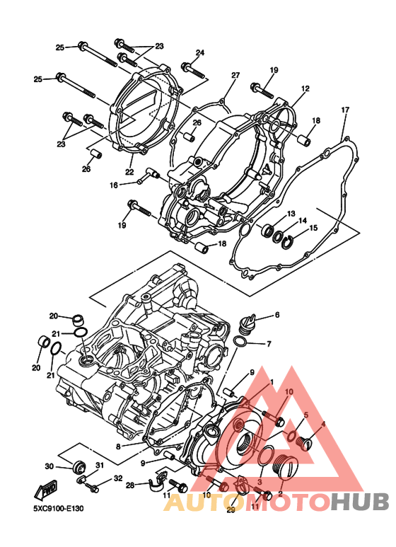 Crankcase cover ass`y  (v