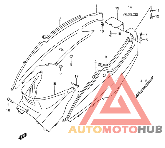 Обтекатель задний