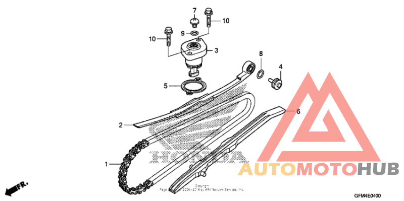 Cam chain + tensioner