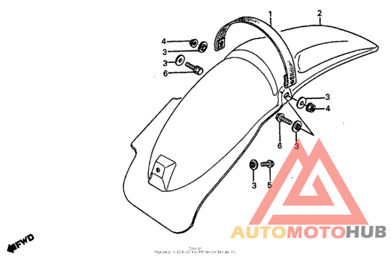Rear fender 80-81